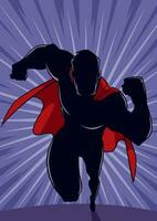 Superhero Running Abstract Background Silhouette vector