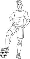 Football Player Line Art vector