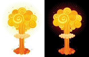 Nuclear Explosion Set vector