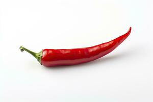 AI generated A Red chili pepper is isolated on a white background. AI Generated photo