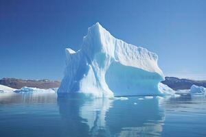 AI generated Iceberg in Greenland. AI Generated photo