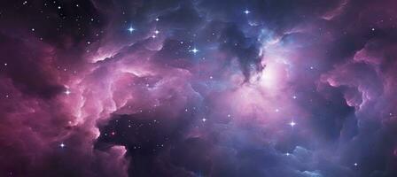 AI generated Galaxy texture with stars and beautiful nebula in the background, pink and gray. AI Generated photo