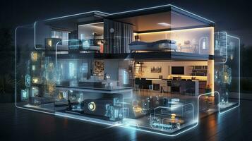 AI generated Connected Living, The IoT Revolution in Smart Homes. AI Generated photo