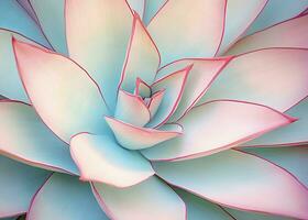 AI generated Agave leaves in trendy pastel colors for design backgrounds. AI Generated photo