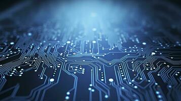 AI generated Circuit Board Background. Computer, Data, Technology, Artificial Intelligence. AI Generated photo
