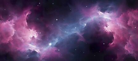 AI generated Galaxy texture with stars and beautiful nebula in the background, pink and gray. AI Generated photo