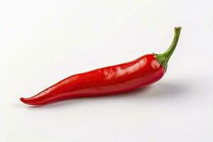 AI generated A Red chili pepper is isolated on a white background. AI Generated photo