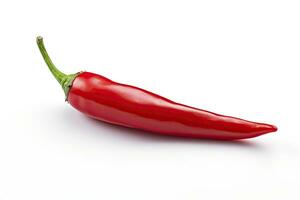 AI generated A Red chili pepper is isolated on a white background. AI Generated photo