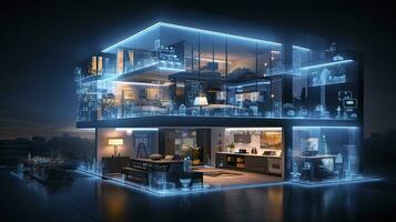 AI generated Connected Living, The IoT Revolution in Smart Homes. AI Generated photo