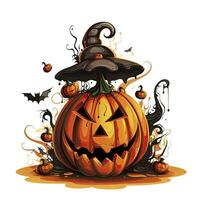 AI generated Halloween object on white background. AI Generated photo