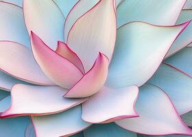 AI generated Agave leaves in trendy pastel colors for design backgrounds. AI Generated photo