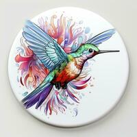 AI generated Hummingbird clipart on white background. AI Generated photo