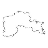 North Kazakhstan region map, administrative division of Kazakhstan. Vector illustration.