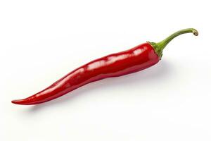 AI generated A Red chili pepper is isolated on a white background. AI Generated photo