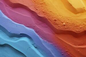 AI generated Close up of multi coloured sand background. AI Generated. photo