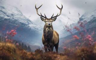 AI generated Monarch Of The Glen. AI Generated photo