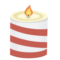 Christmas Candle with fire png