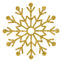 Gold glitter snowflake christmas decoration luxury ornament design for element png