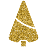 oro luccichio Natale albero lusso decorazione design per elemento png