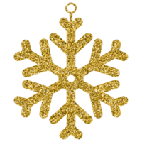 Gold glitter snowflake christmas decoration luxury ornament design for element png