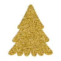 oro Brillantina Navidad árbol lujo decoración diseño para elemento png