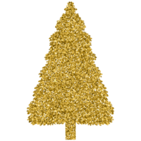 oro Brillantina Navidad árbol lujo decoración diseño para elemento png