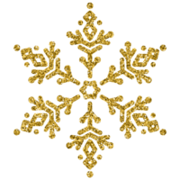 Gold glitter snowflake christmas decoration luxury ornament design for element png