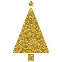 guld glitter jul träd lyx dekoration design för element png