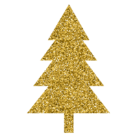 guld glitter jul träd lyx dekoration design för element png