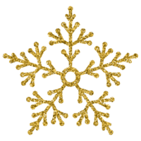 Gold glitter snowflake christmas decoration luxury ornament design for element png