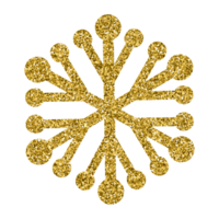 Gold glitter snowflake christmas decoration luxury ornament design for element png