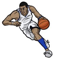 baloncesto jugador acción ilustración acortar Arte png