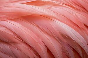 AI generated Flamingo Feather background. AI Generated photo