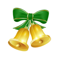 Christmas  - Christmas Bells With Ribbon On Transparent Background png