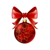 Christmas  - Red Ornament Ball Christmas On Transparent Background png