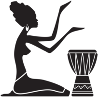 African Women Silhouette PNG