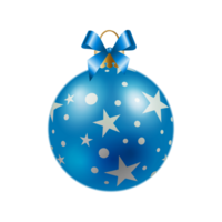 Noël - bleu ornement Balle Noël sur transparent Contexte png
