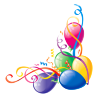 Balloons - Decorative Balloons Corner Border For Birthday Decoration png