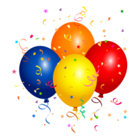 ballonger - dekorativ färgrik födelsedag dekorativ ballonger png