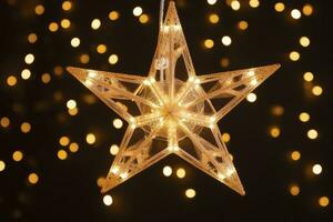 AI generated Christmas Star Decorations. AI Generated photo