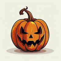 AI generated Halloween object on white background. AI Generated photo