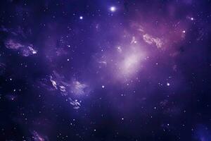 AI generated Purple Galaxy space stars in Outer Space. AI Generated photo