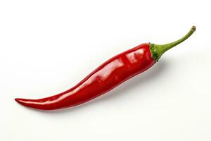 AI generated A Red chili pepper is isolated on a white background. AI Generated photo