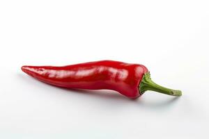 AI generated A Red chili pepper is isolated on a white background. AI Generated photo