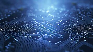AI generated Circuit Board Background. Computer, Data, Technology, Artificial Intelligence. AI Generated photo