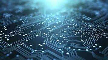 AI generated Circuit Board Background. Computer, Data, Technology, Artificial Intelligence. AI Generated photo