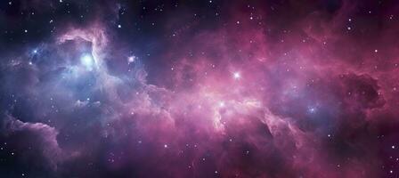 AI generated Galaxy texture with stars and beautiful nebula in the background, pink and gray. AI Generated photo