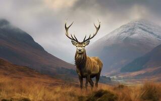 AI generated Monarch Of The Glen. AI Generated photo