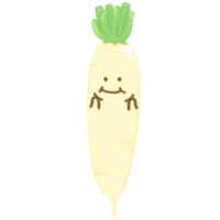 fofa branco rabanete daikon desenho animado personagem png