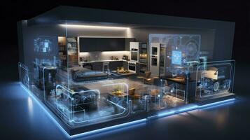 AI generated Connected Living, The IoT Revolution in Smart Homes. AI Generated photo